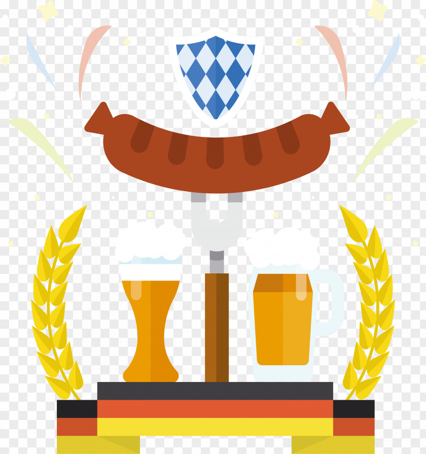 German Beer Festival Poster Oktoberfest Germany Cuisine Illustration PNG