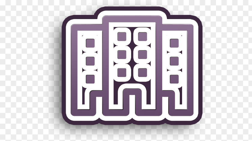 POI Buildings Outline Icon Three PNG