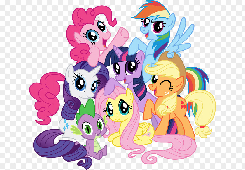 Unicorn Birthday Pony Rarity Rainbow Dash Applejack Pinkie Pie PNG