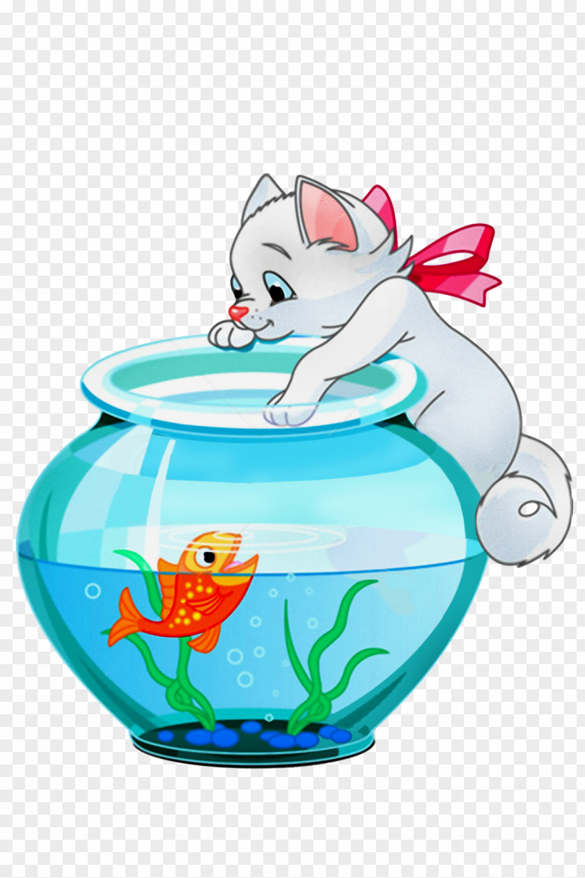 Fish Bowl Kitten Goldfish Cat Royalty-free Clip Art PNG
