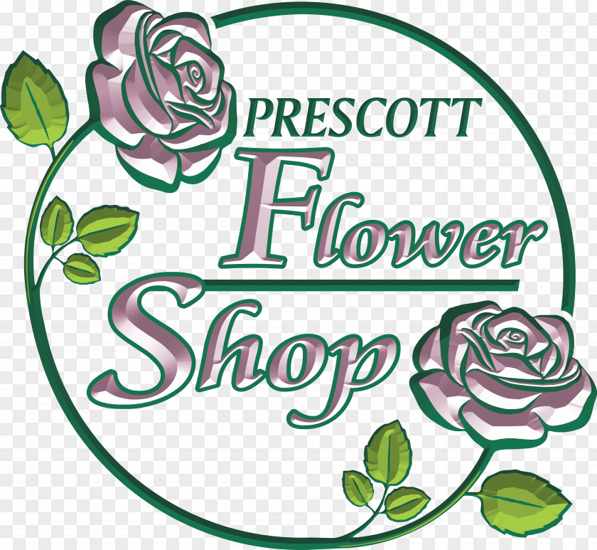 Little Man Scatters Flowers Floral Design Floristry Logo Cut PNG