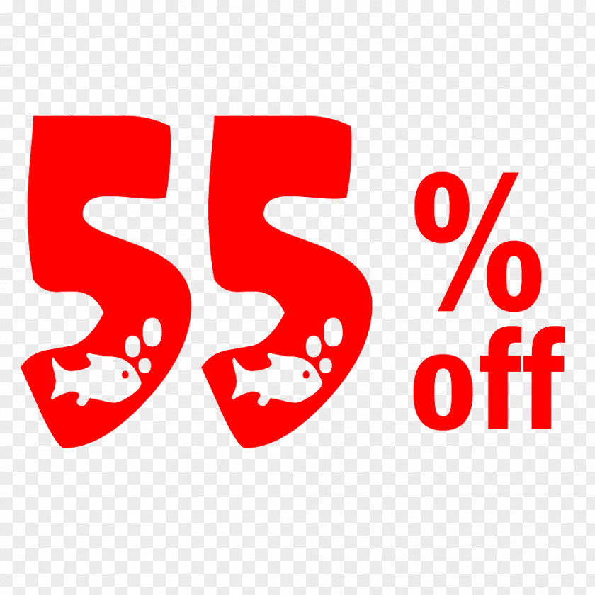 New Year Sale 55% Off Discount Tag. PNG
