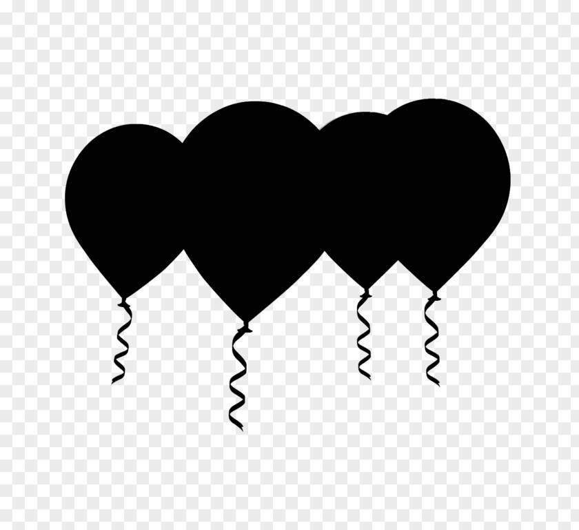 Silhouette Logo Balloon Black And White PNG