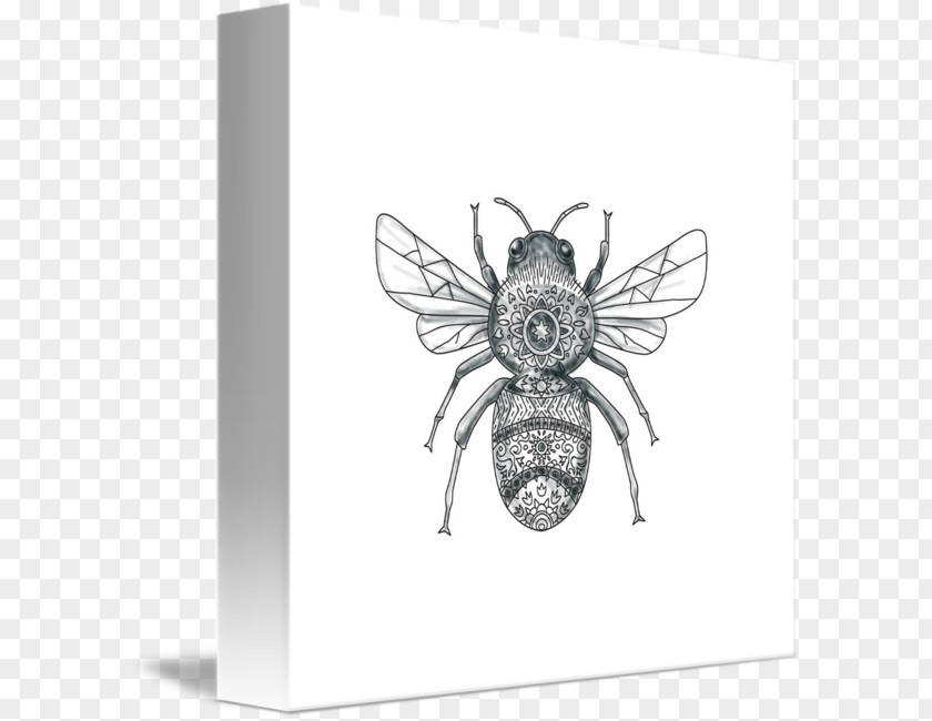 Bee Honey Mandala Tattoo PNG