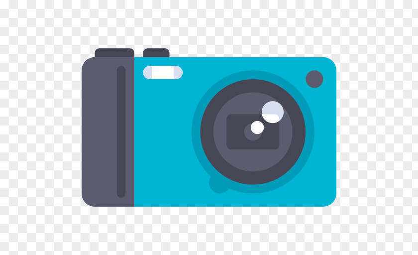 Blue Digital Camera Lens Icon PNG