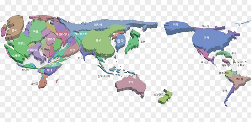 The World's Three-dimensional Map Of Canada South Korea China World PNG