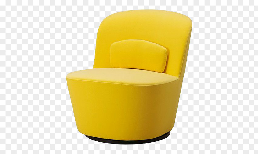 Yellow Armchair Swivel Chair Egg Table PNG