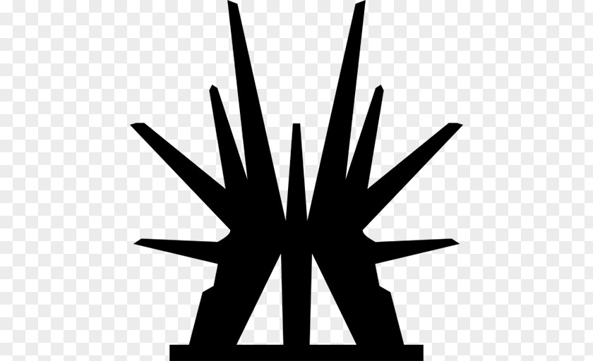 Black And White Tree Symbol PNG