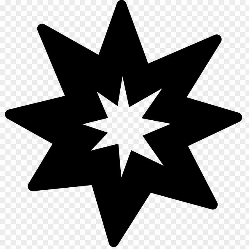Line Symmetry White Star PNG