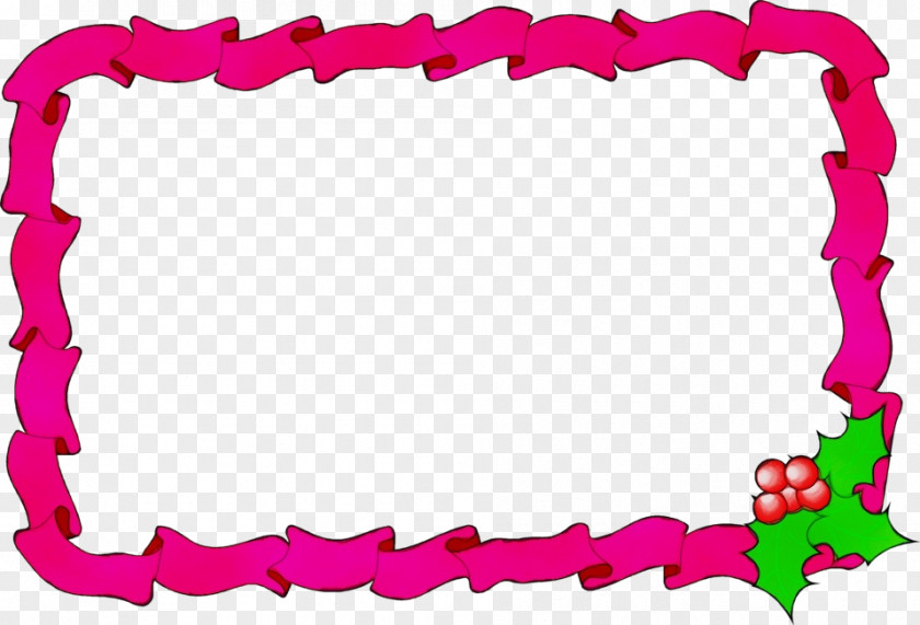 Picture Frame Pink Christmas PNG