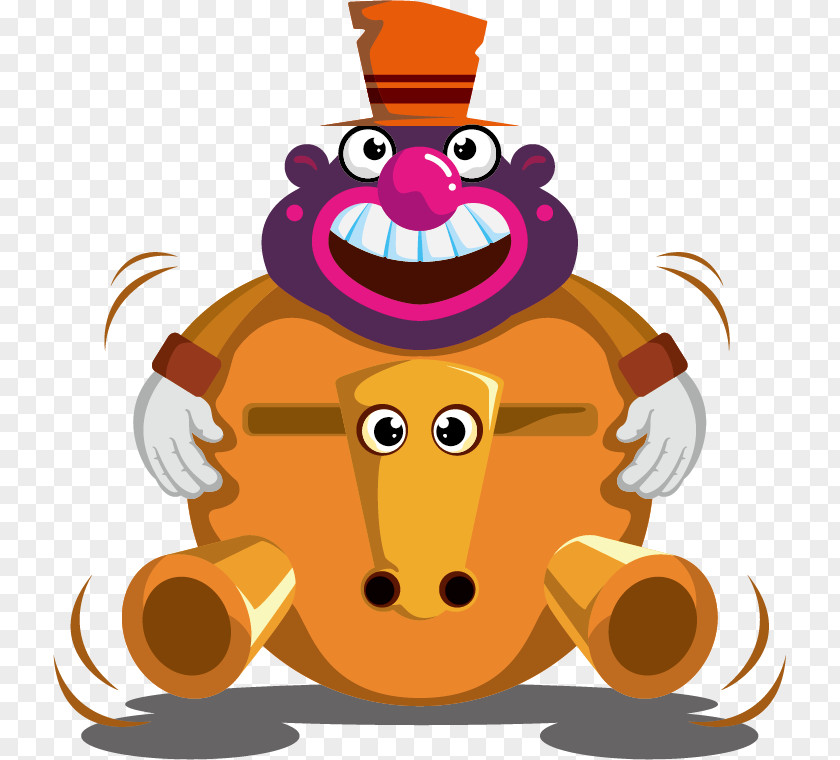 Clown Bear Cartoon Illustration PNG