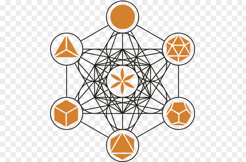 Cubes Colored Metatron's Cube Sacred Geometry Overlapping Circles Grid PNG
