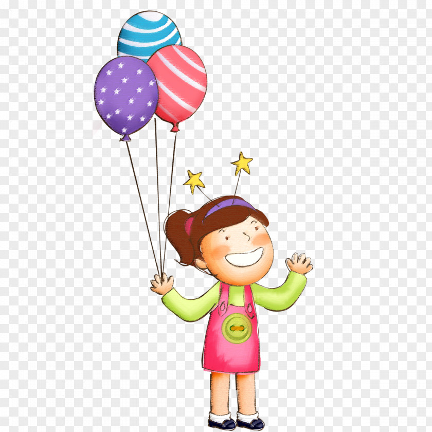 Girls Play Balloons Balloon Drawing Clip Art PNG