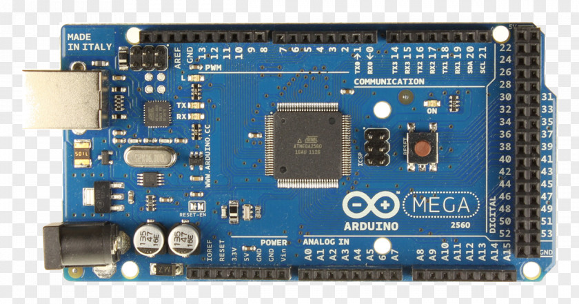 Mega Arduino Input/output Microcontroller Pulse-width Modulation Atmel AVR PNG