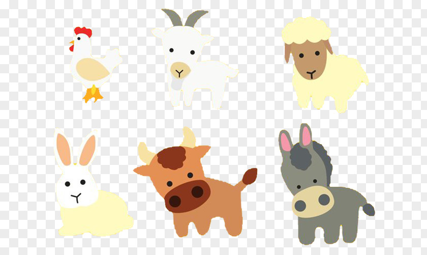 Sheep Animal Bunny Cartoon Vector Packs Clip Art PNG