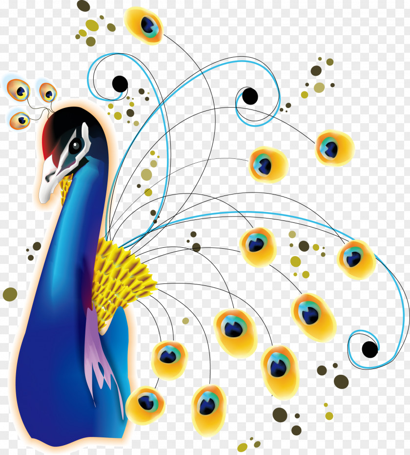 Vector Peacock Clip Art PNG