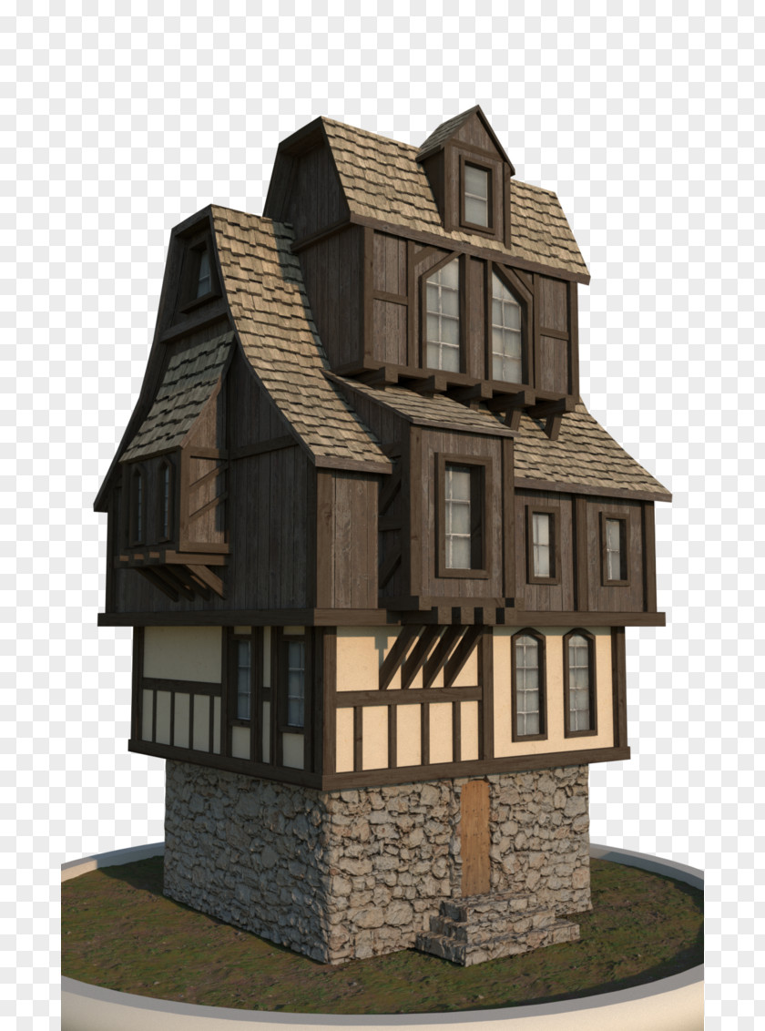 Cottage Drawing Digital Art Low Poly 3D Modeling Computer Graphics PNG