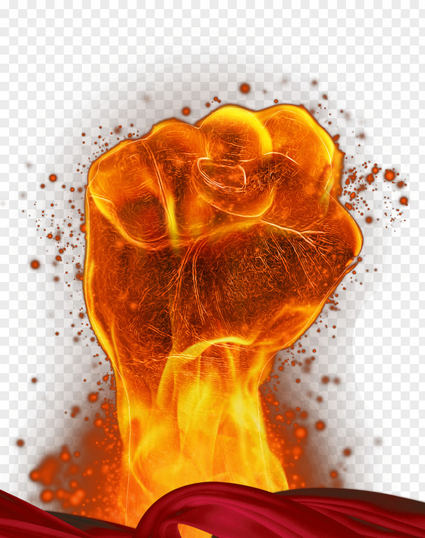 Fire Fist Material Download PNG