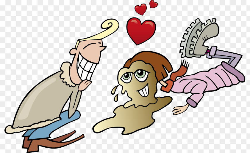 Heart-shaped Pattern Cartoon Characters Wrestling Drawing Photography Clip Art PNG