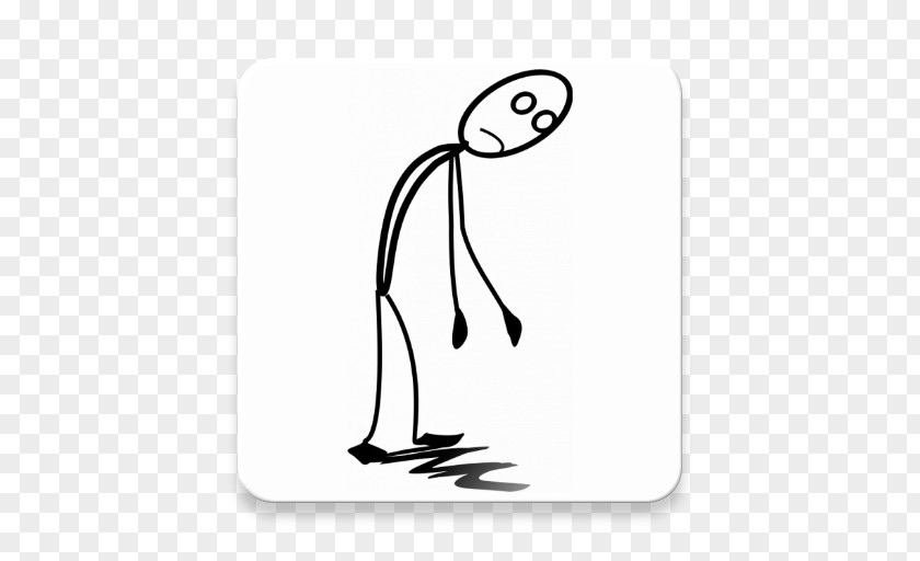 Stick Figure Feeling Tired Drawing PNG