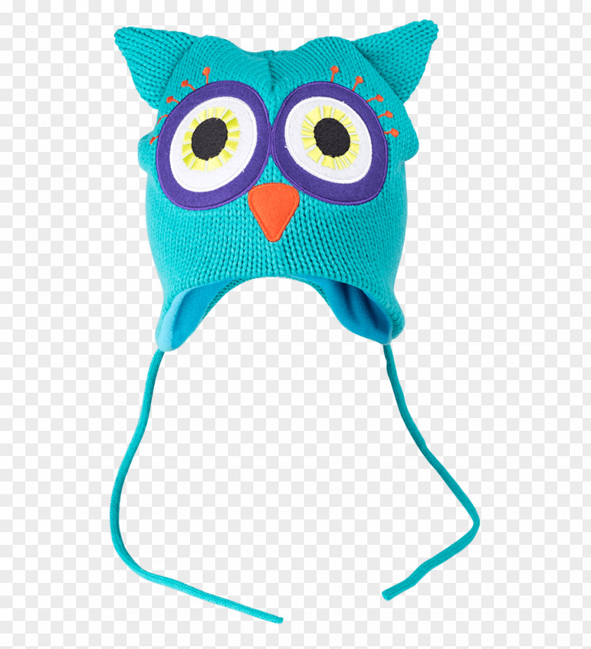 Owl Beanie Hat Turquoise Beak PNG