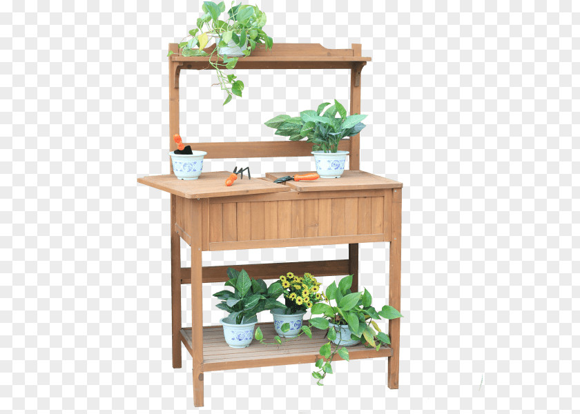 Table Shelf Trellis Planter Flowerpot PNG