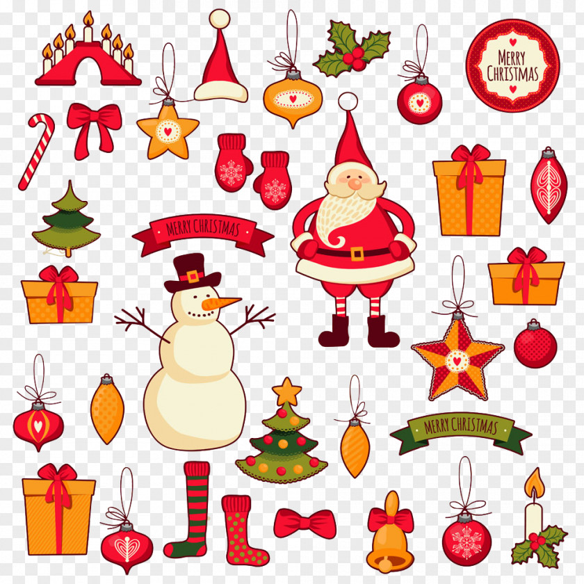 Christmas Picture Element Santa Claus Tree Greeting & Note Cards PNG
