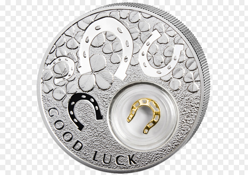 Horseshoe Silver Coin Luck PNG