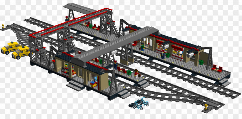 Train Station Rail Transport LEGO Construction Set PNG