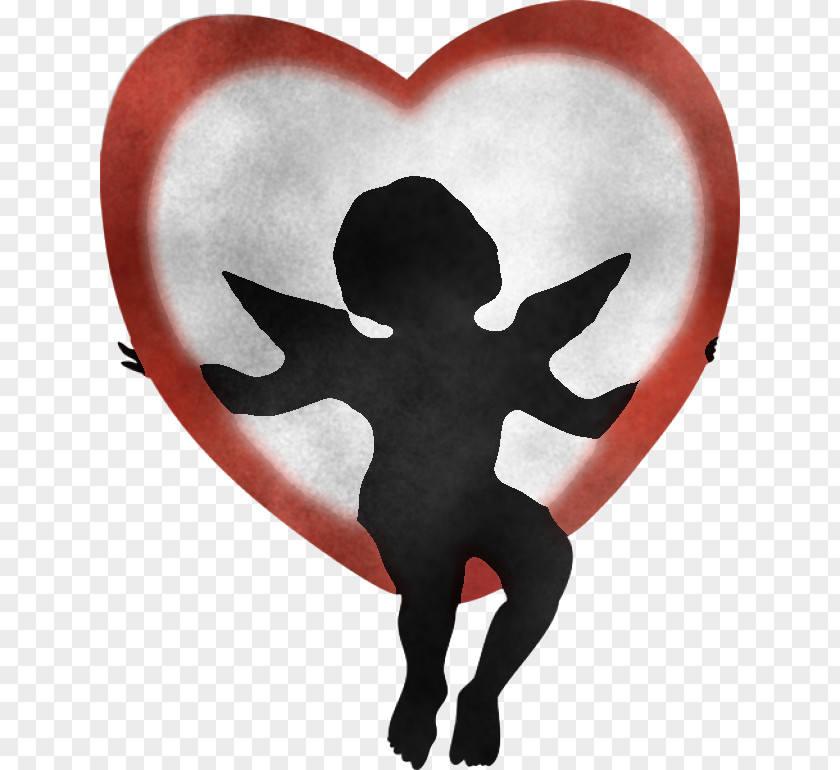 Silhouette Heart Symbol Love PNG