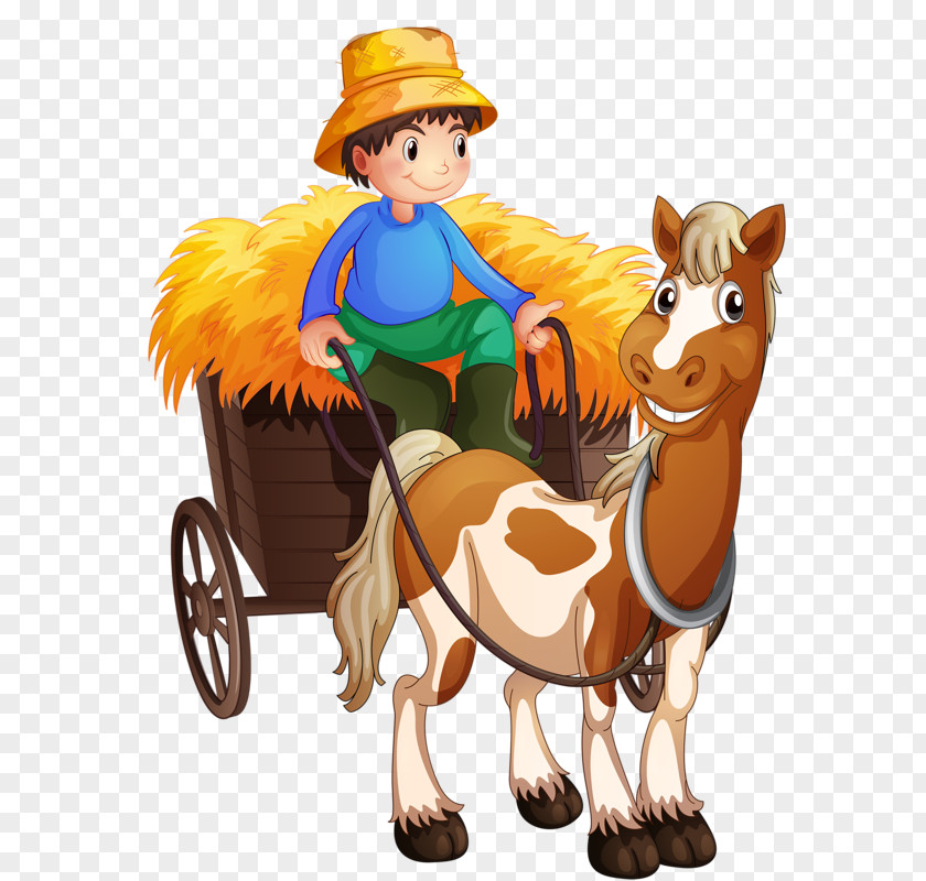 Boy Carriage Horse Cart Clip Art PNG