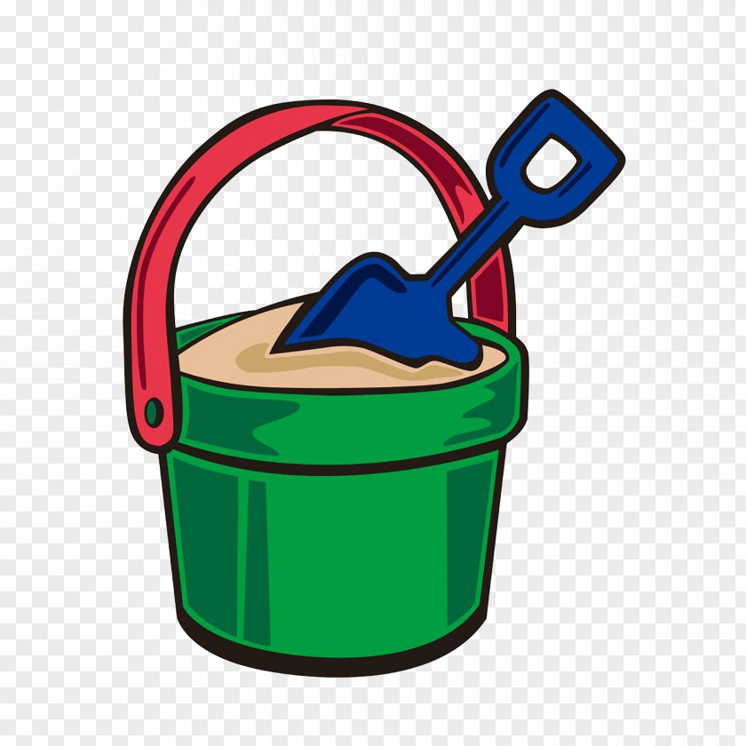 Beach Bucket Cartoon Drawing Clip Art PNG