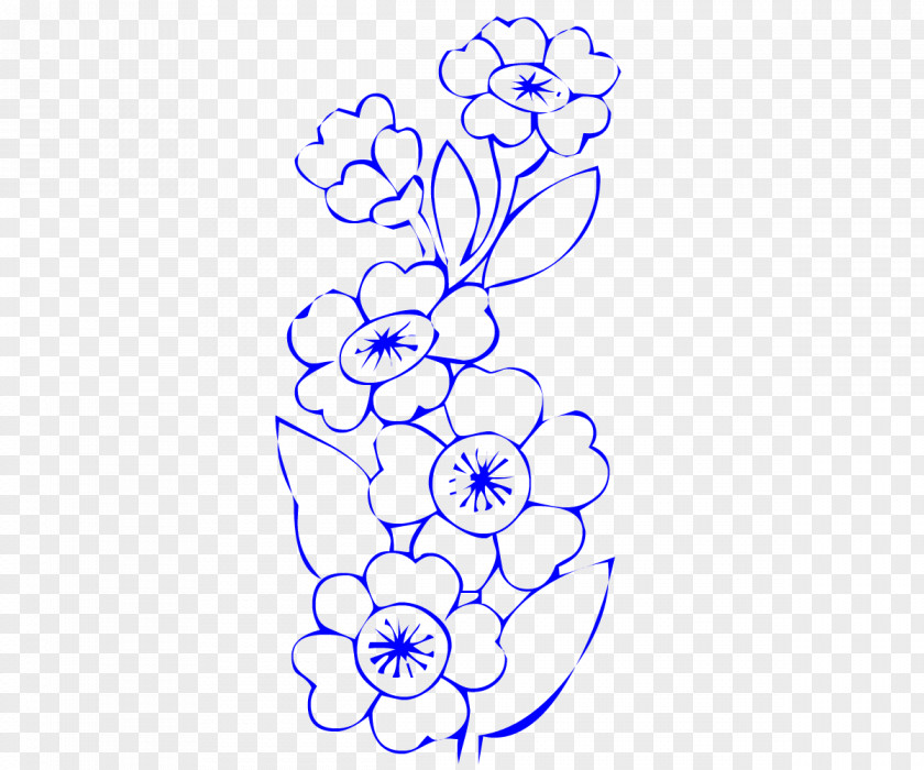 Blue Flower Transparent. PNG