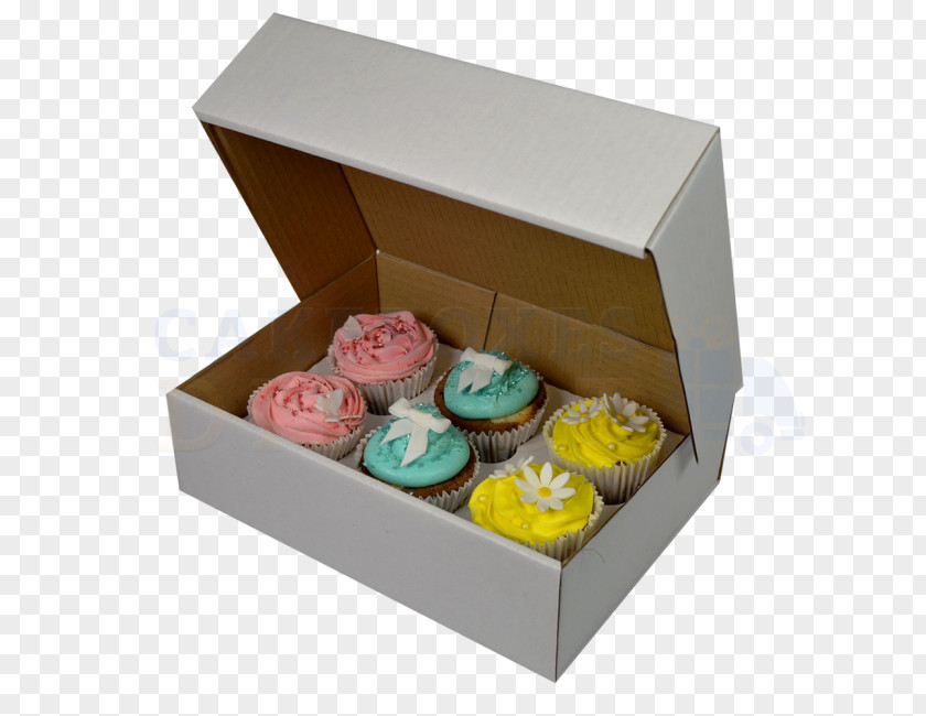Cardboard Box Dividers Cupcake Bakery American Muffins PNG