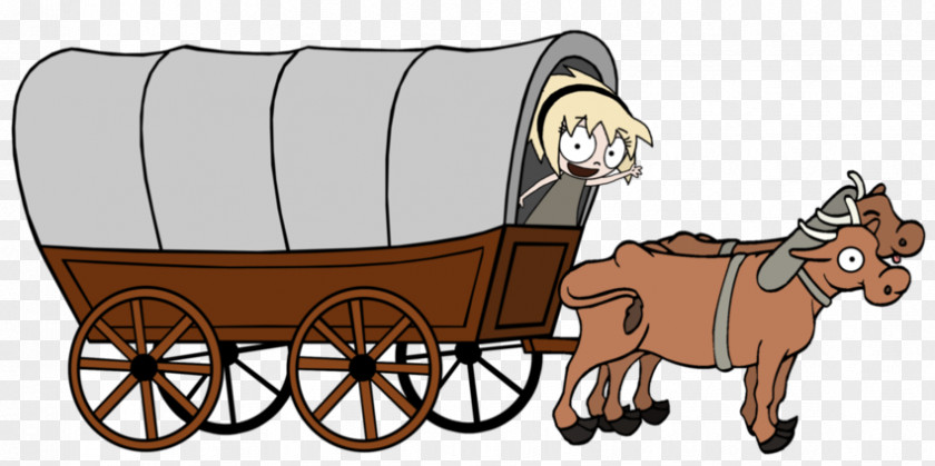 Covered Cartoon Ox-wagon Clip Art Pony PNG