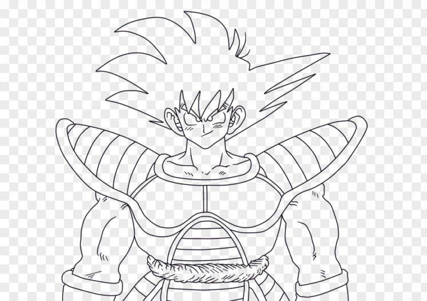 Goku Line Art Drawing Coloring Book Black And White PNG