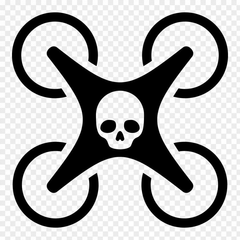 Pirate Unmanned Aerial Vehicle Quadcopter Airplane Logo PNG