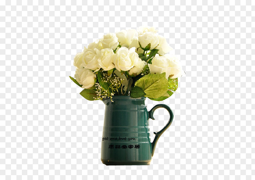 White Rose Garden Roses Flowerpot Flower Bouquet PNG