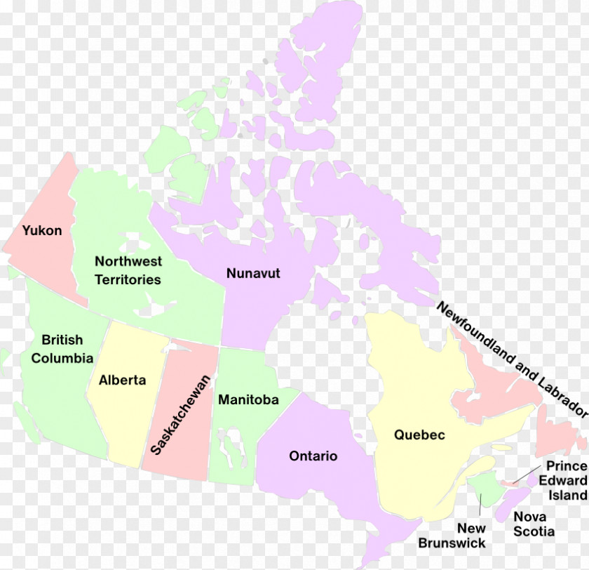 Canada World Language Map Line PNG
