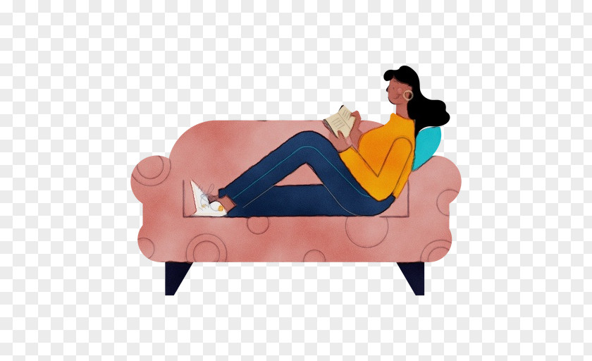Couch Sitting Cartoon Chair Angle PNG