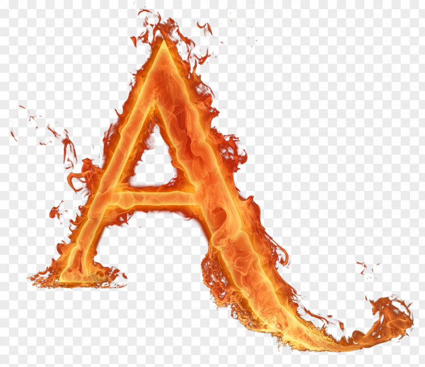 Fire Letter Alphabet Light PNG