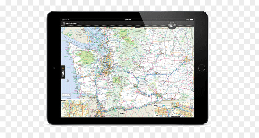 Map Rand McNally 2009 The Road Atlas Large Scale: United States Washington State Route 194 & Gazetteer PNG