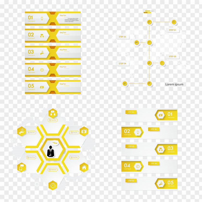 Ppt Element Yellow Font PNG