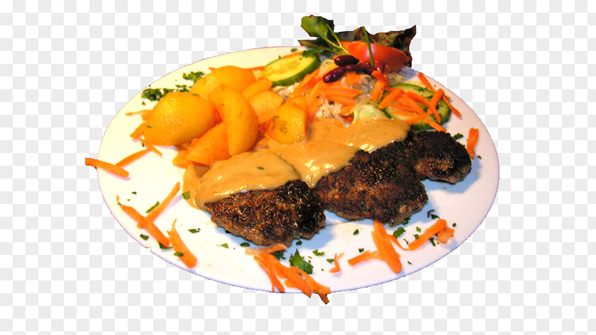 Steak Frites Wiener Schnitzel Salad Menu Meat PNG