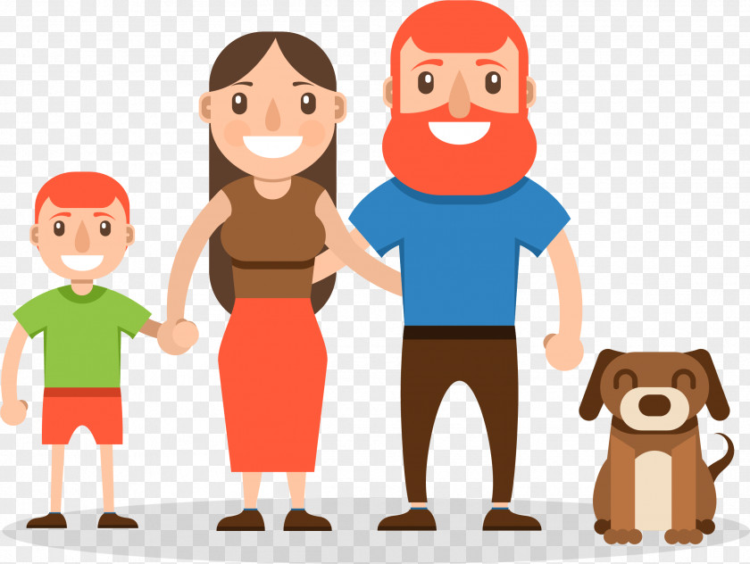 Cartoon Happy Family PNG