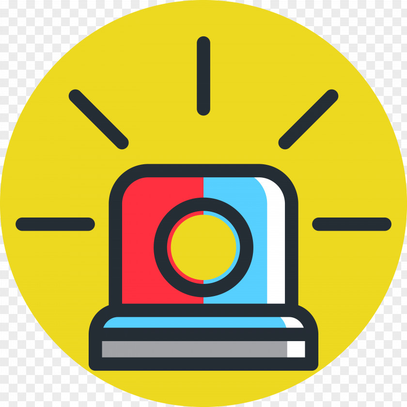 Yellow Vector Alarm Device Security Icon PNG
