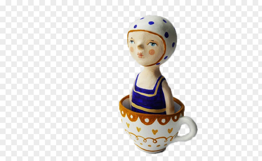 Child Clay Figurine Ornaments Creative Doll Porcelain Art PNG