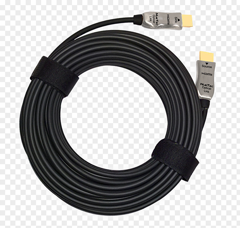 Light HDMI Electrical Cable Optical Fiber 4K Resolution PNG
