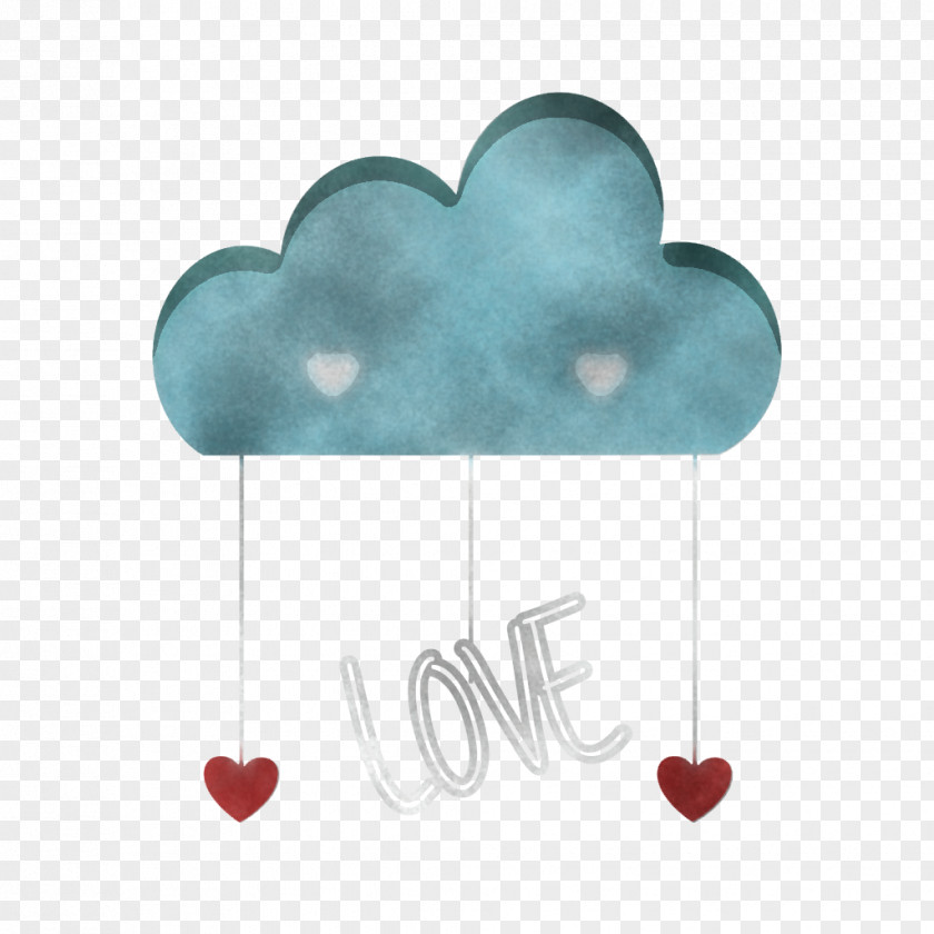 Turquoise Heart Cloud Teal Meteorological Phenomenon PNG