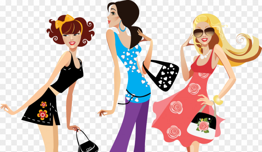 Cartoon Fashionable Women Fashion Accessory PNG